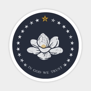 Mississippi Flag In God We Trust Magnet